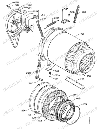 Взрыв-схема стиральной машины Electrolux EW1454F - Схема узла Functional parts 267